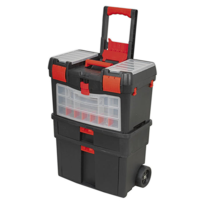 Sealey Mobile Toolbox with Tote Tray & Removable Assortment Box AP850 Sealey  - Dynamic Drive