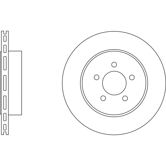 Genuine APEC Rear Brake Discs & Pads Set Vented for Chrysler 300C