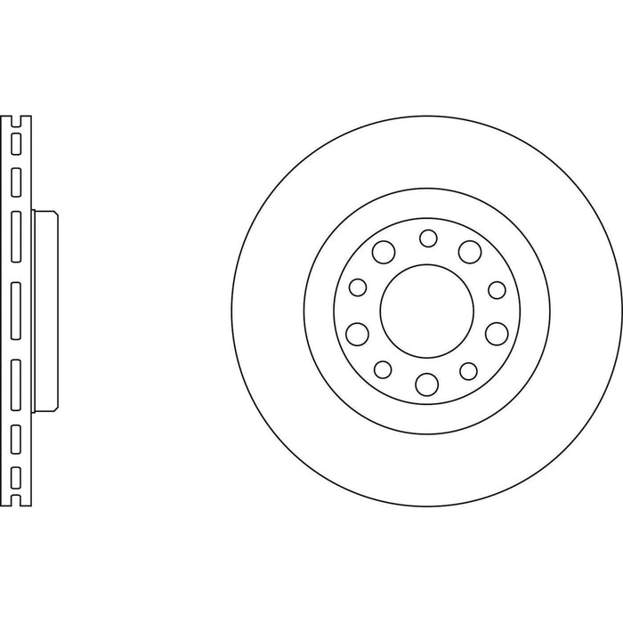 Apec Brake Disc Rear Fits Alfa Romeo 159 Brera Spider