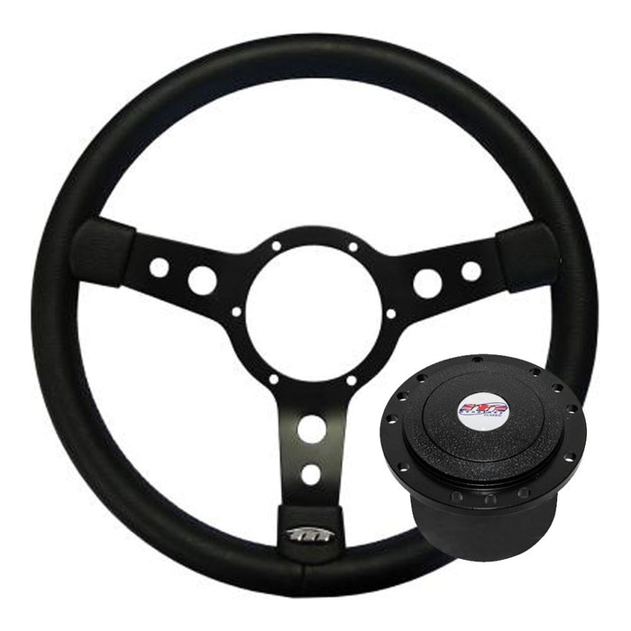 13" Mountney Vinyl Steering Wheel + boss kit for Audi 100, 200 1977>1982 Mountney  - Dynamic Drive