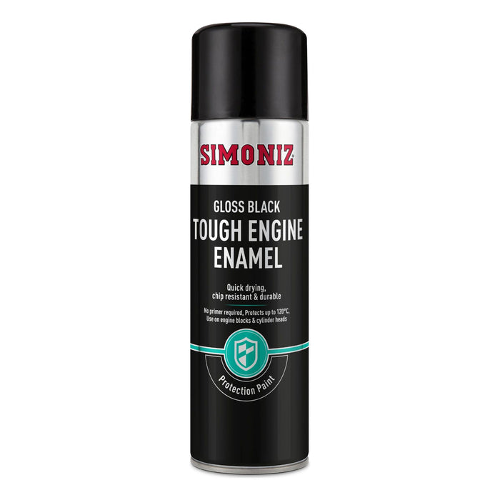 6x Simoniz Gloss Black Tough Car Spray Protection Paint Aerosol Enamel 500ml Simoniz  - Dynamic Drive