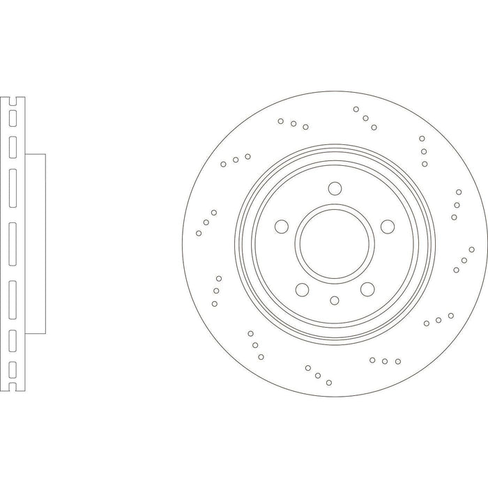 Apec Brake Disc Rear Fits Opel Astra Gtc Vauxhall