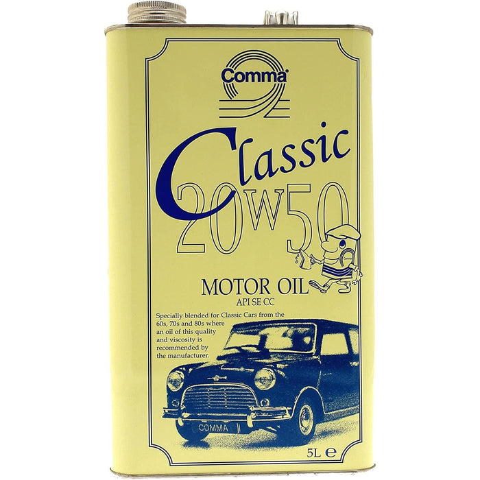 2x Comma - Classic Motor Oil Car Engine Performance 20W50 Old Engines - 5L = 10L Comma  - Dynamic Drive