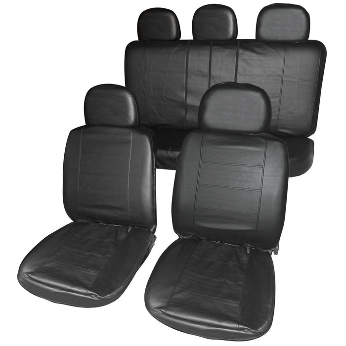 Leatherette Full Set Front & Rear Car Seat Covers for Land Rover Discovery UKB4C  - Dynamic Drive