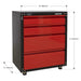 Modular 4 Drawer Cabinet With Worktop 665Mm Sealey  - Dynamic Drive