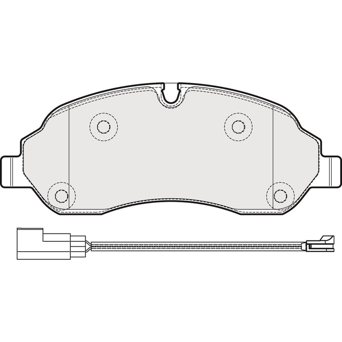 Genuine APEC Front Brake Disc & Pads Set Vented for Ford Transit