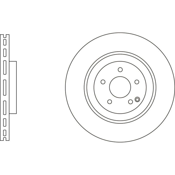 Genuine APEC Front Brake Disc & Pads Set Vented for Mercedes-Benz CLK