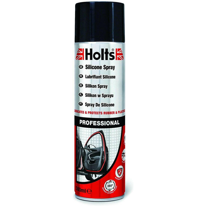 2x Holts Silicone Spray High Performance Lubricant Spray Eliminates Sticking 500ml