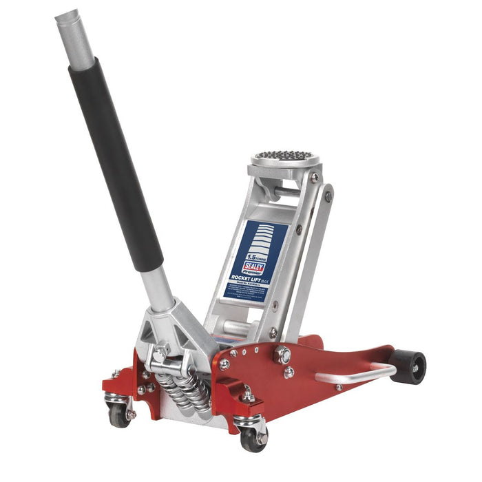 Sealey Trolley Jack 1.5 Tonne Low Profile Aluminium Rocket Lift RJA1550