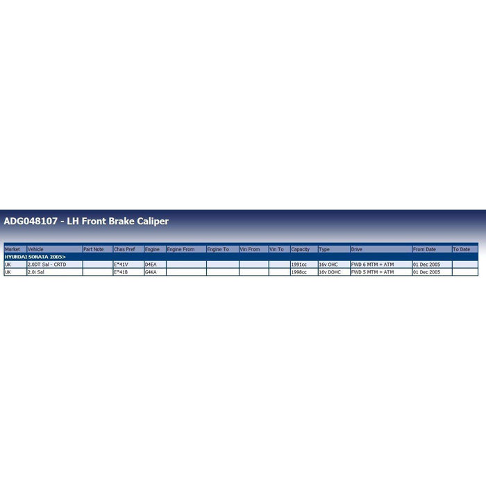 Blue Print ADG048107 Brake Caliper