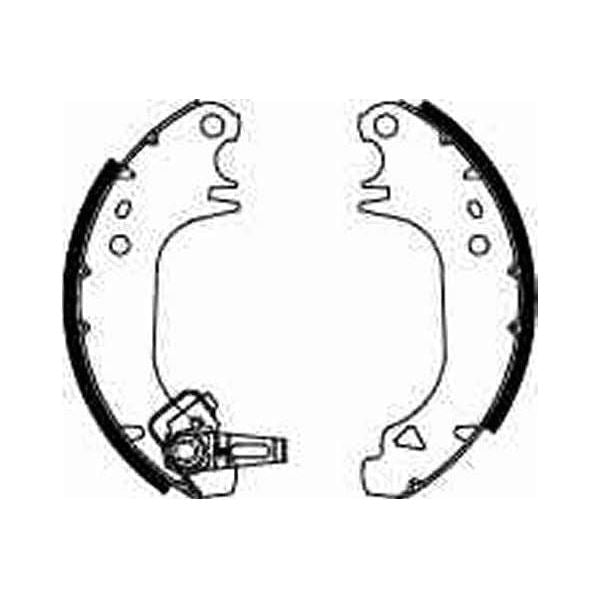 Genuine TRW Brake Shoes Pre-Assembled (R90) GSK1142