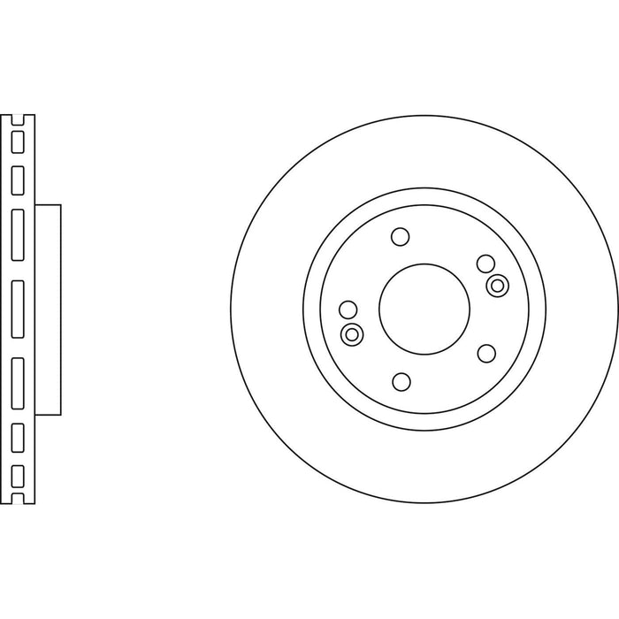 Genuine APEC Front Brake Discs & Pads Set Vented for Hyundai Santa Fe