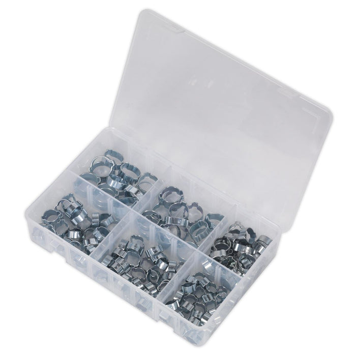 Sealey Zinc Plated O-Clip Double Ear Assortment 140pc AB044DE Sealey  - Dynamic Drive