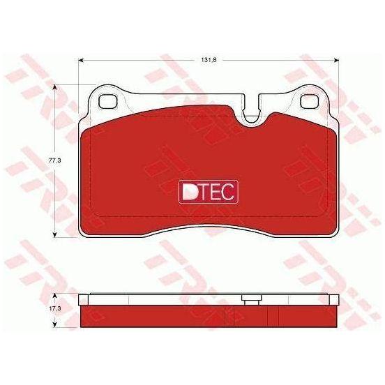 Genuine TRW Brake Pads (Front) (R90) (Dtec) GDB1743DTE