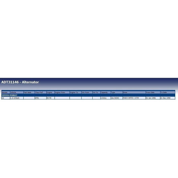 Blue Print ADT31146 Alternator