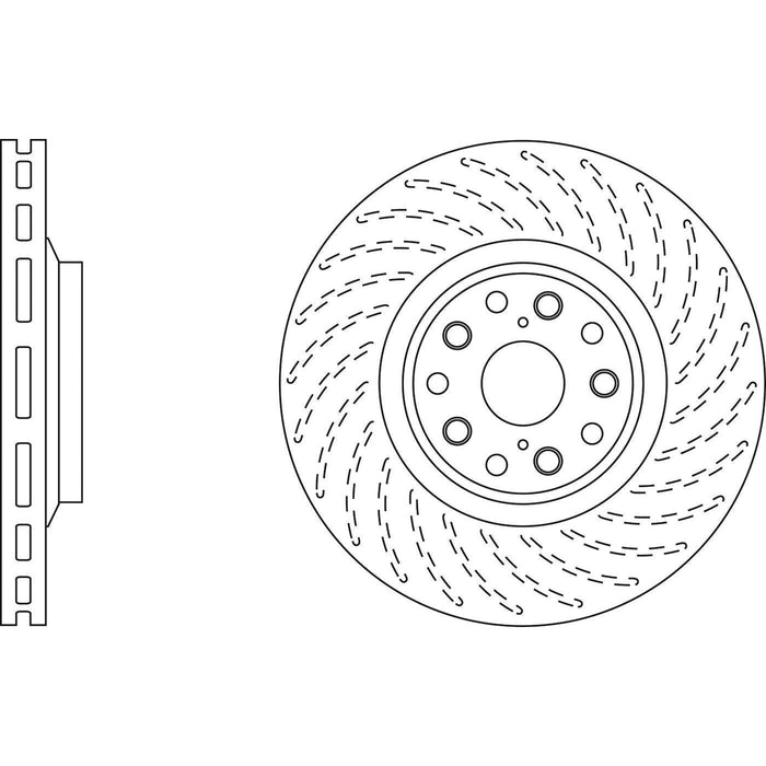 Apec Brake Disc Front Left Fits Lexus Ls460 Ls500 Ls600 Handed Near-Side