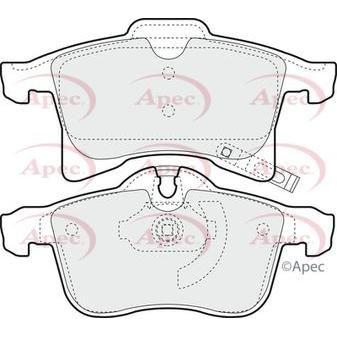 Apec Brake Pads Front Fits Opel Adam Astra Combo Corsa Meriva Zafira Va