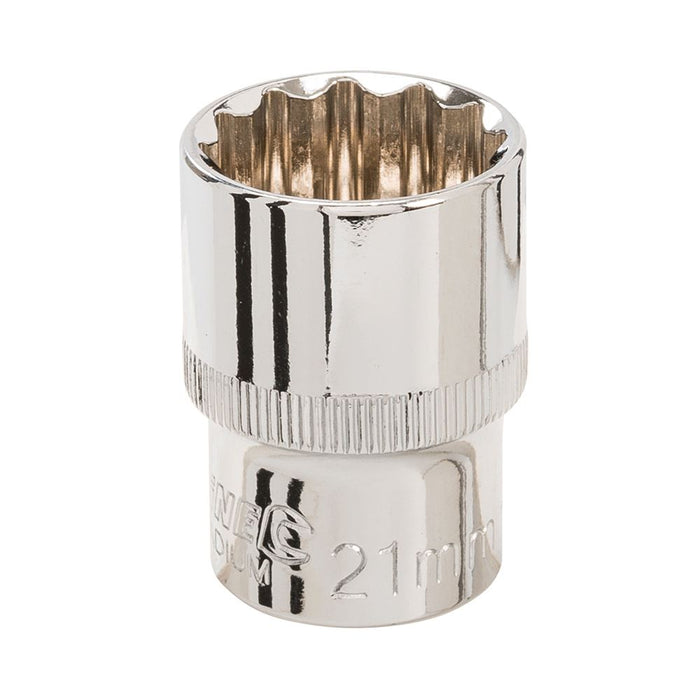 Silverline Socket 1/2" Drive 12pt Metric 21mm