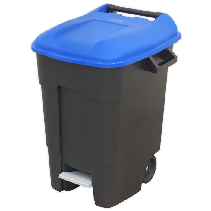 Sealey Refuse/Wheelie Bin with Foot Pedal 100L Blue BM100PB