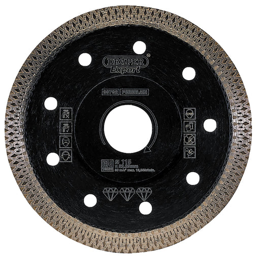 Draper Turbo-X Porcelain Diamond Blade, 115mm 99792 Draper  - Dynamic Drive