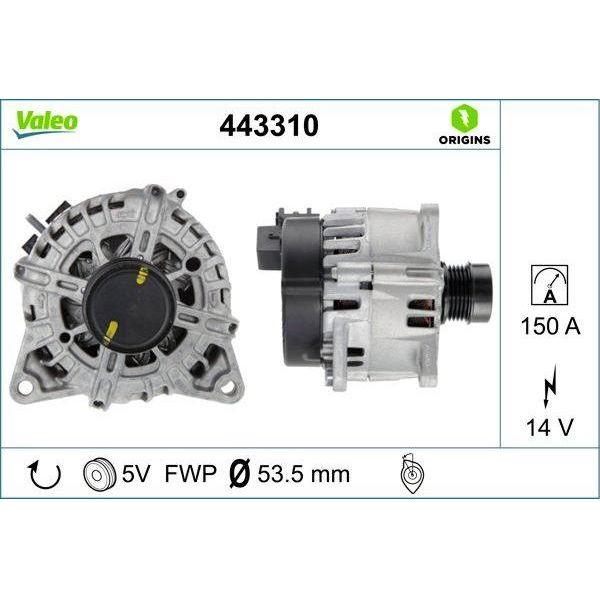 Valeo Alternator 443310 Automotive Part fits Mercedes Valeo  - Dynamic Drive