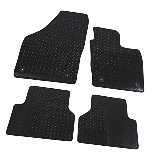 Fully Tailored Black Rubber Car Mats for Audi Q3 11 ON Set of 4 With 4 Clips UKB4C  - Dynamic Drive