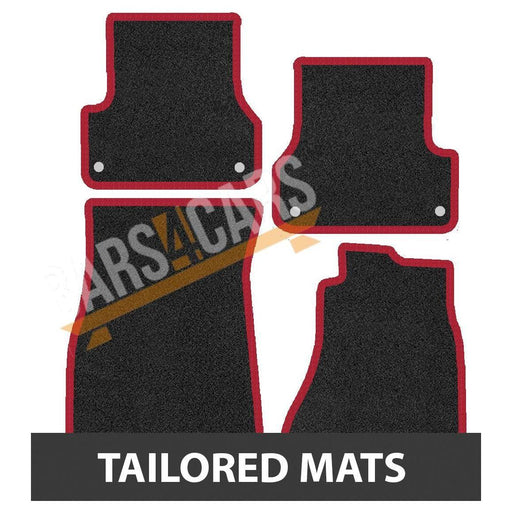 Fully Tailored Red Trim Carpet Mats for Audi A7 11> Set of 4 With 8 Clips UKB4C  - Dynamic Drive