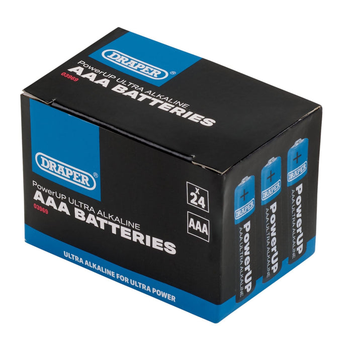 Draper PowerUP Ultra Alkaline AAA Batteries (Pack of 24) 03969 Draper  - Dynamic Drive