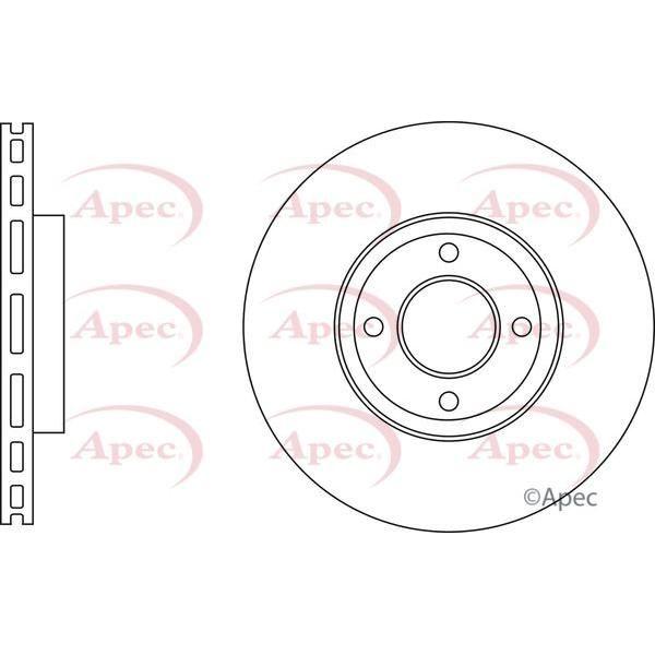 APEC Brake Disc (Front) (Single) DSK3624 fits Ford