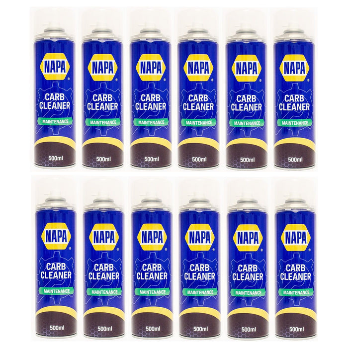 12x NAPA Carb Cleaner Spray Carburettor Intake Spray Cleaner Professional 500Ml