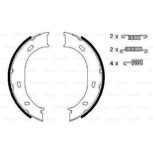 Bosch Brake Shoe Bs848 fits Mercedes-Benz Sprinter 311D CDi - 2.2 - 00-06 098648