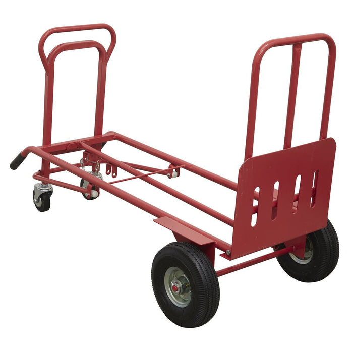 Sack Truck 3-In-1 With Pneumatic Tyres 250Kg Capac Sealey  - Dynamic Drive