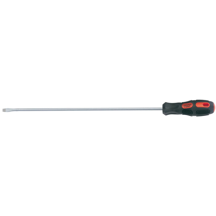 Draper Plain Slot Flared Tip Long Reach Screwdriver, 6 x 450mm 40802 Draper  - Dynamic Drive