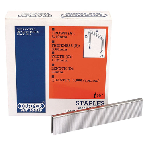 Draper Staples, 22mm (5000) 59838 Draper  - Dynamic Drive