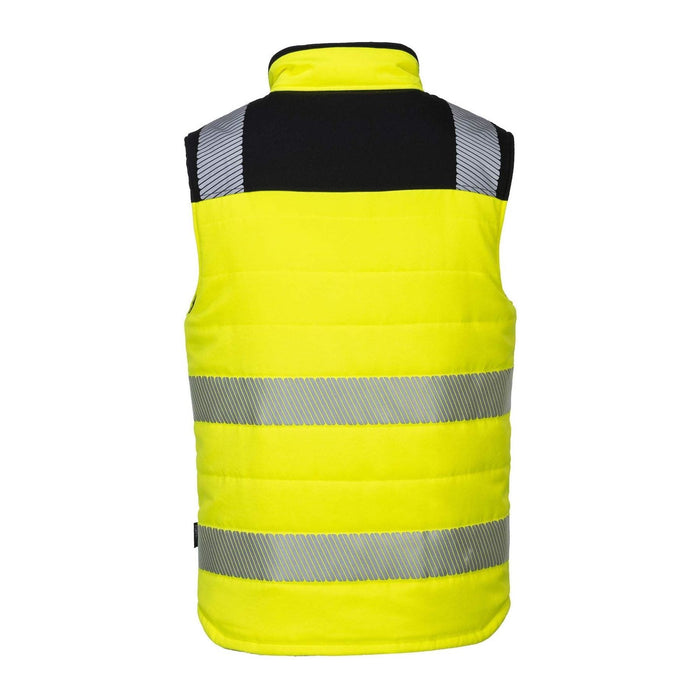 Portwest PW3 Hi-Vis Reversible Bodywarmer - Yellow/Black - XL Portwest  - Dynamic Drive