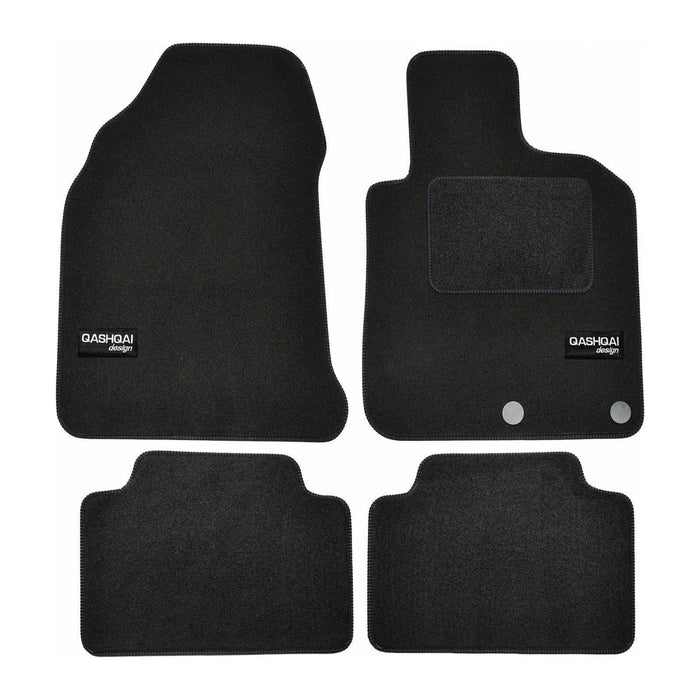 Tailored Logo Velour Carpet Floor Mats for Qashqai 2007-2014 4PCS UKB4C  - Dynamic Drive