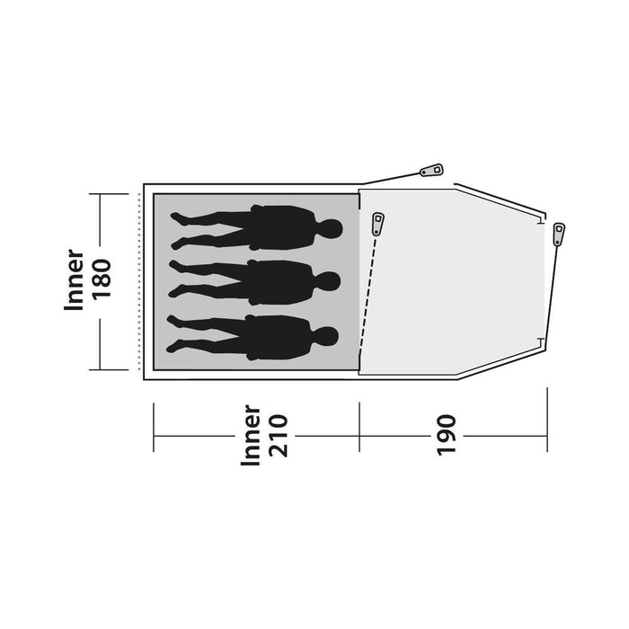 Outwell Earth 3 Tent 3 Berth Tunnel Tent Outwell  - Dynamic Drive