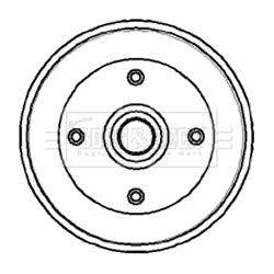 Genuine Borg & Beck Brake Drum fits VW Beetle Rear 6779 BBR7051 Borg & Beck  - Dynamic Drive