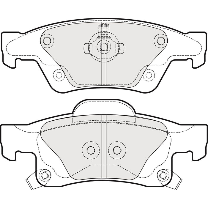 Genuine APEC Rear Brake Discs & Pads Set Solid for Jeep Grand Cherokee