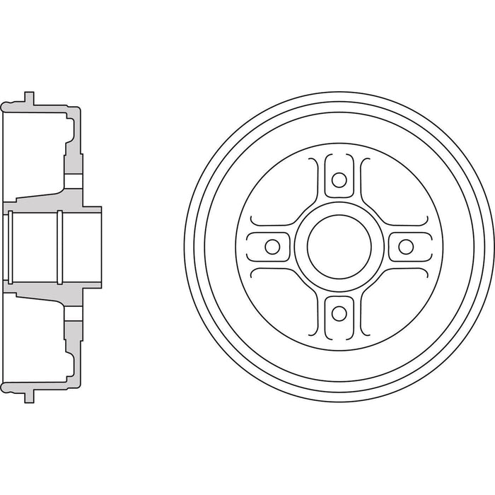 Apec Brake Drum Rear Fits Nissan Micra Note