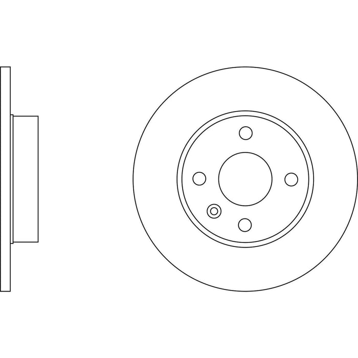 Apec Brake Disc Rear Fits Opel Corsa Tigra Vauxhall