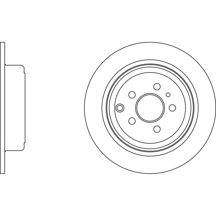 Apec Brake Disc Rear Fits Citroen Synergie Fiat Ulysse Peugeot 806