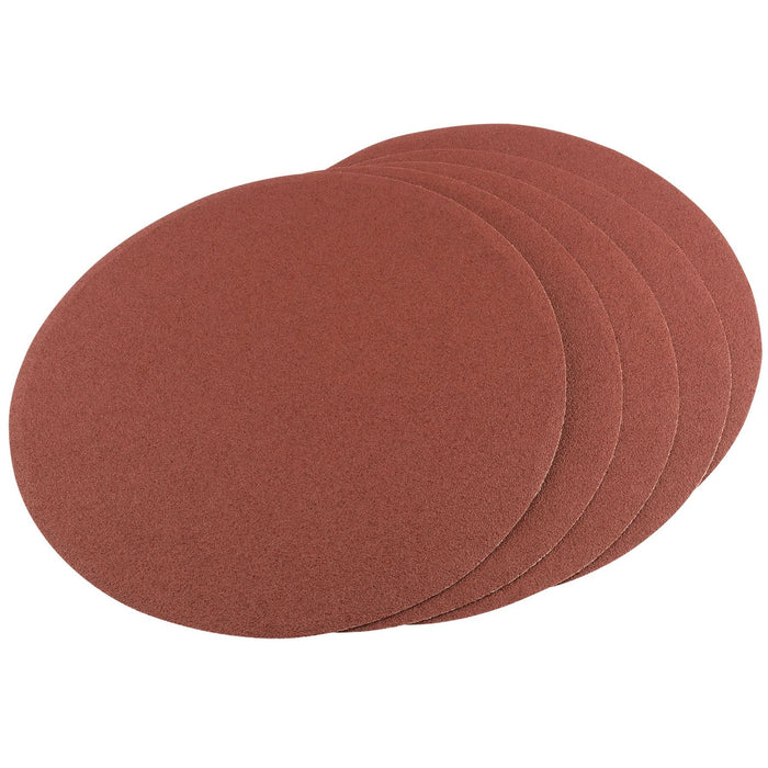 Draper Self-Adhesive Aluminium Oxide Sanding Discs, 200mm, 80 Grit (Pack of 5) Draper  - Dynamic Drive