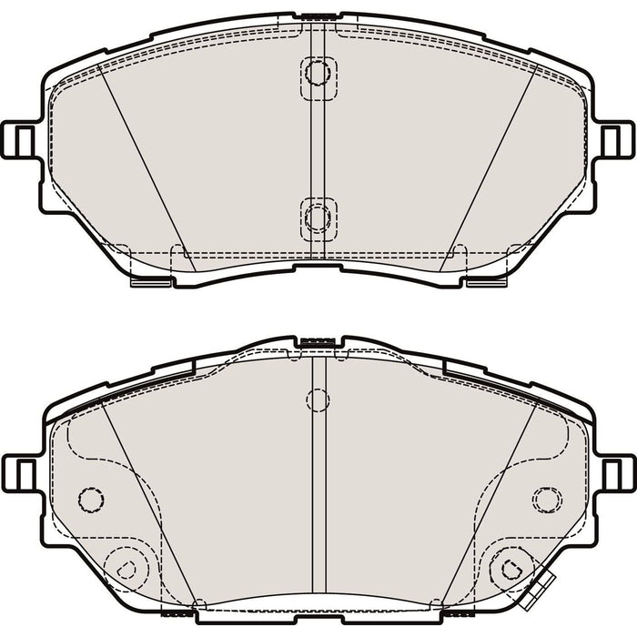 Genuine APEC Front Brake Discs & Pads Set Vented for Toyota C-HR