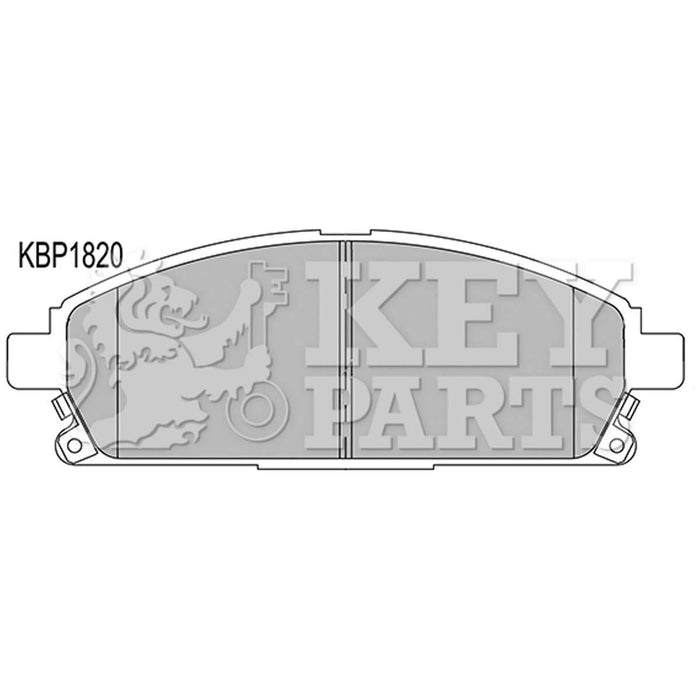 Genuine Key Parts KBP1820 Front Brake Pads-Includes Wear Indicators (Akebono)