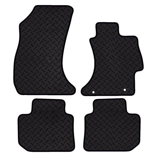 Tailored fit Rubber Floor Mat for Subaru Impreza WRX STI 2014 Onwards Red trim UKB4C  - Dynamic Drive