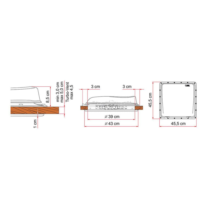 Fiamma Rooflight Vent White for RV Skylight