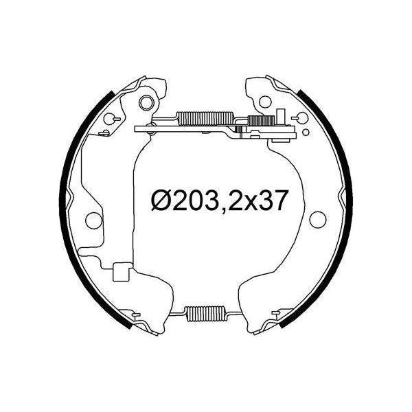 Genuine Valeo Pre-M. Brake Shoe Kit Fits Nissan Almera Ii Valeo  - Dynamic Drive