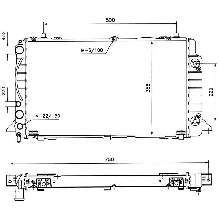 NRF Radiator fits Audi 80 Coupe NRF  - Dynamic Drive