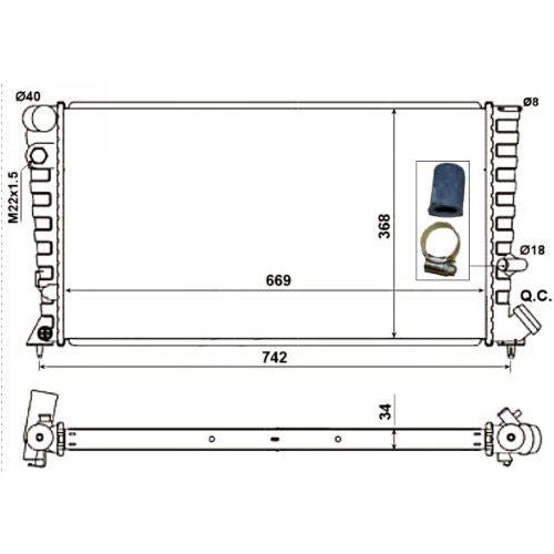 NRF Radiator 519510